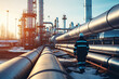 © PixMarket - Engineer inspecting the industrial pipeline
