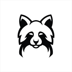 Wall Mural - racoon simple mascot logo design