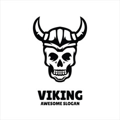 Sticker - viking simple mascot logo design