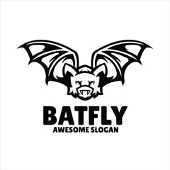 Wall Mural - bat simple mascot logo design