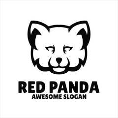 Wall Mural - red panda simple mascot logo design illustration