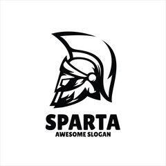 Wall Mural - sparta simple mascot logo design illustration