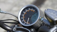 Analog Rpm Speedometer On A Cruiser Motorcycle