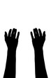 © vectorfusionart - Digital png illustration of black silhouette of hands on transparent background