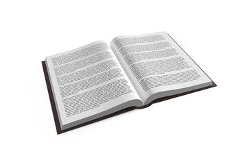 Poster - Digital png photo of open book with text on transparent background