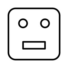 Poster - simple robot head icon