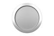 Digital png illustration of silver circle with copy space on transparent background