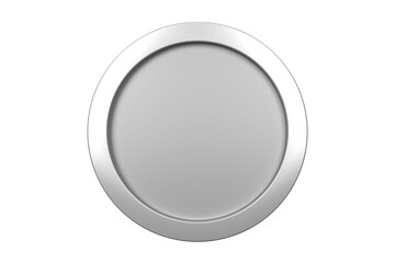 Poster - Digital png illustration of silver circle with copy space on transparent background