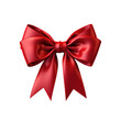 red ribbon gift bow isolated