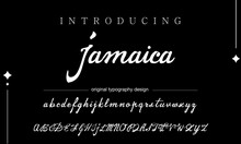 Jamaica Best Alphabet Birdsong Amazing Script Signature Logotype Font Lettering Handwritten