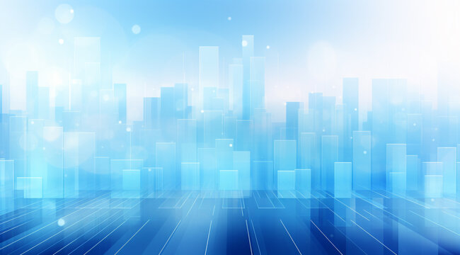 Bright Blue Business Background
