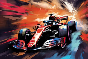 Illustration of a fictional F1 Car.