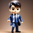 3d cute businessman chibi figure Created by using generative AI