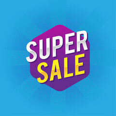 Poster - Modern Super Sale Badge Label