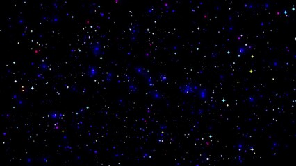 Wall Mural - Twinkling Blue Stars Motion Background
