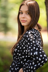 Wall Mural - Summer portrait of beautiful young woman