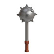 3d rendered spiked ball mace perfect for game design project