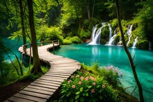 Plitvice Lakes National Park Country Generated Ai