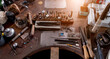 © romaset - Instruments kit in a large workshop for the manufacture of handmade jewelry