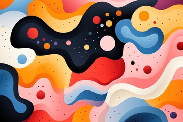 Poster - Abstract colorful background with ripples. Generative AI