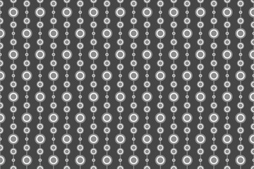 Sticker - Grey geometric circles seamless pattern background vector art