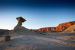 Sunset with erodes rock in Valley of the Moon, Ischigualasto, Argentina