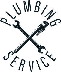 Wrenches and the inscription plumbing repair. Design for plumbing repair