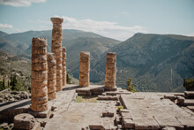 The Temple Of Apollo In Delphi, Greece