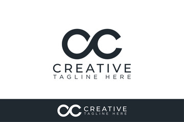 Creative CC letter logo design