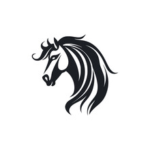 Simple Horse Farm Lineart Wild Animal Logo Vector Illustration Template Design