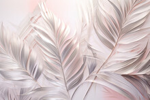 Close Up Pink Feather Background Generative Ai