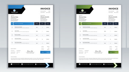 Naklejka na meble Invoice Design. Minimal And Creative Invoice Design.