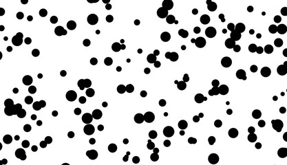 Poster - abstract modern minimal black and white monochrome geometry small, tiny circle splotches pattern bac