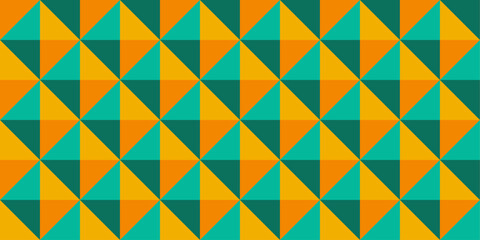 Poster - Orange and azure diamonds. For print and interior, wallpaper and textiles.