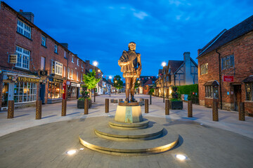 Canvas Print - William Shakespeare, statue by James Butler and John Bird located at Henley street