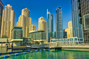 Canvas Print - Yacht Club in Dubai Marina. UAE. November 16, 2012