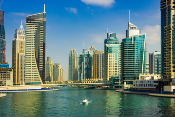 Canvas Print - Yacht Club in Dubai Marina. UAE. November 16, 2012