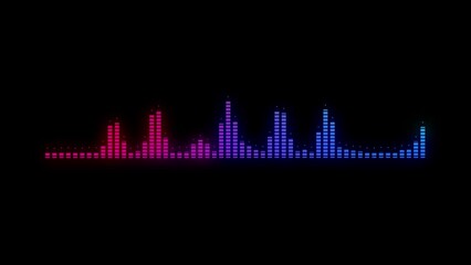 4K 3d Audio wave or frequency sound wave equalizer technology. audio recorders. technology circle. emphasize simplicity background. artificial intelligence, waveform equalizer visualization audio wave