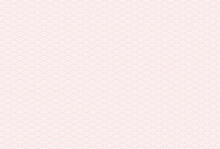 薄いピンク色の日本の伝統な文様 - 青海波 - 和モダンなかわいいパターン背景素材 - はがき比率	