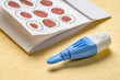 © MarekPhotoDesign.com - lancet and dry blood spots on a fiber filter for laboratory analysis, home health testing concept