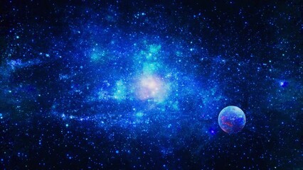 Wall Mural - 4k 3d scenic spiral infinite galaxy outer deep space nebula tunnel travel center moving stars nebula
