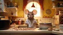 Mouse Chef In The Kitchen. Generative Ai