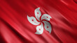 Hong Kong National Flag, High Quality Waving Flag Image 
