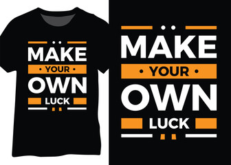 Wall Mural - Make Your Own Luck Motivational Typography Design, Inspirational Design