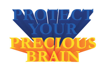 3D Text Design About World Brain Day Quotes