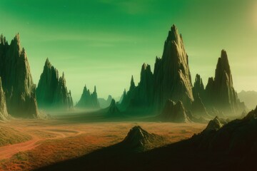 Strange fantasy alien landscape