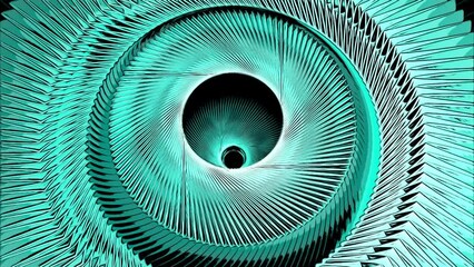 Poster - Abstract spreading wide metallic rings. Design. Abstract industrial background.