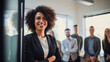 © Studio Nova - Businesswoman during a presentation to her team at the office. Created with Generative AI technology.