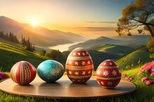 Easter Basket With Eggs