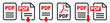 Pdf file download icon. The PDF icon. File format symbol flat sign – vector